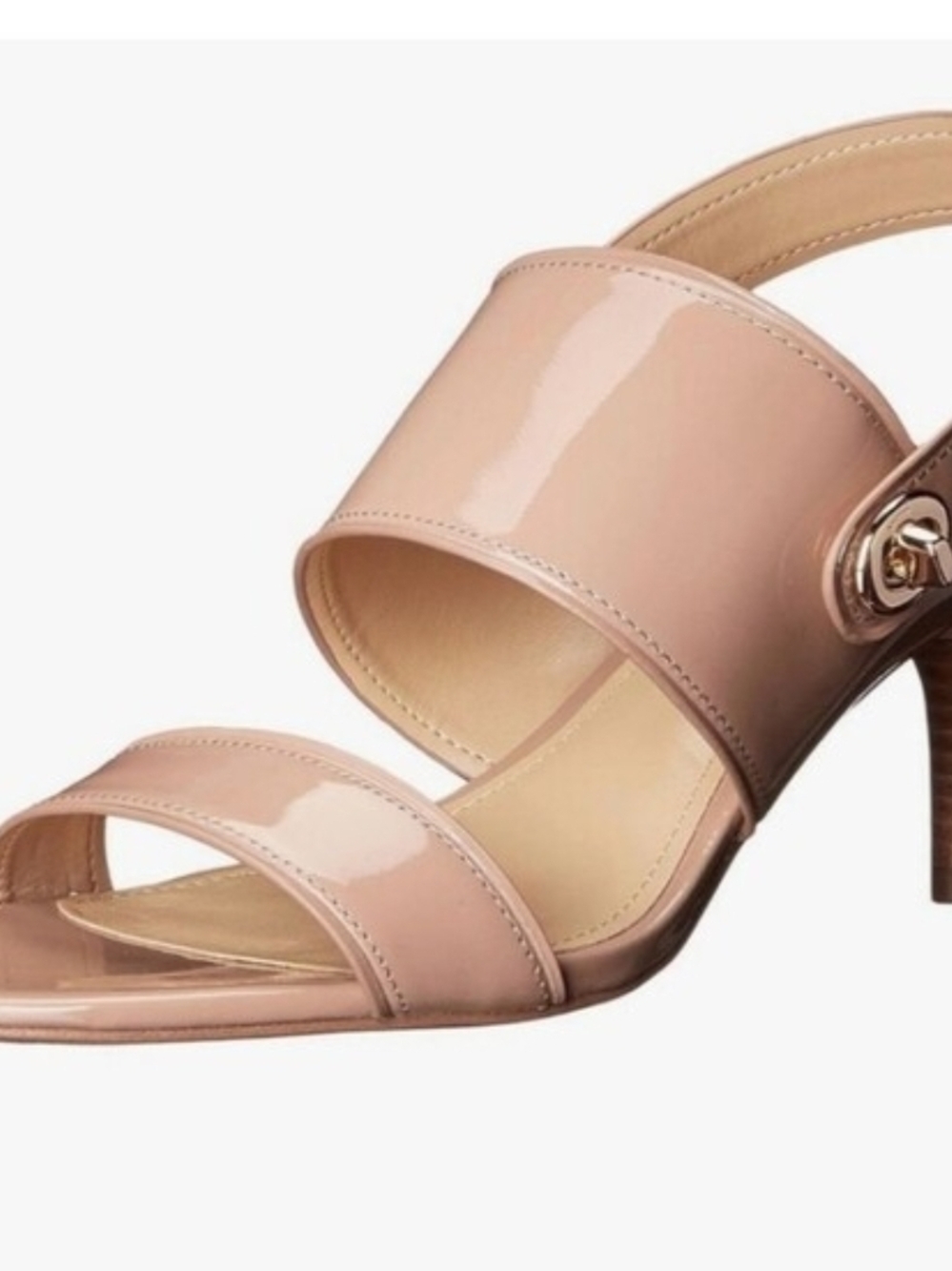 Coach Patent Blush Pink Patent Leather Slingback Heel Sandal